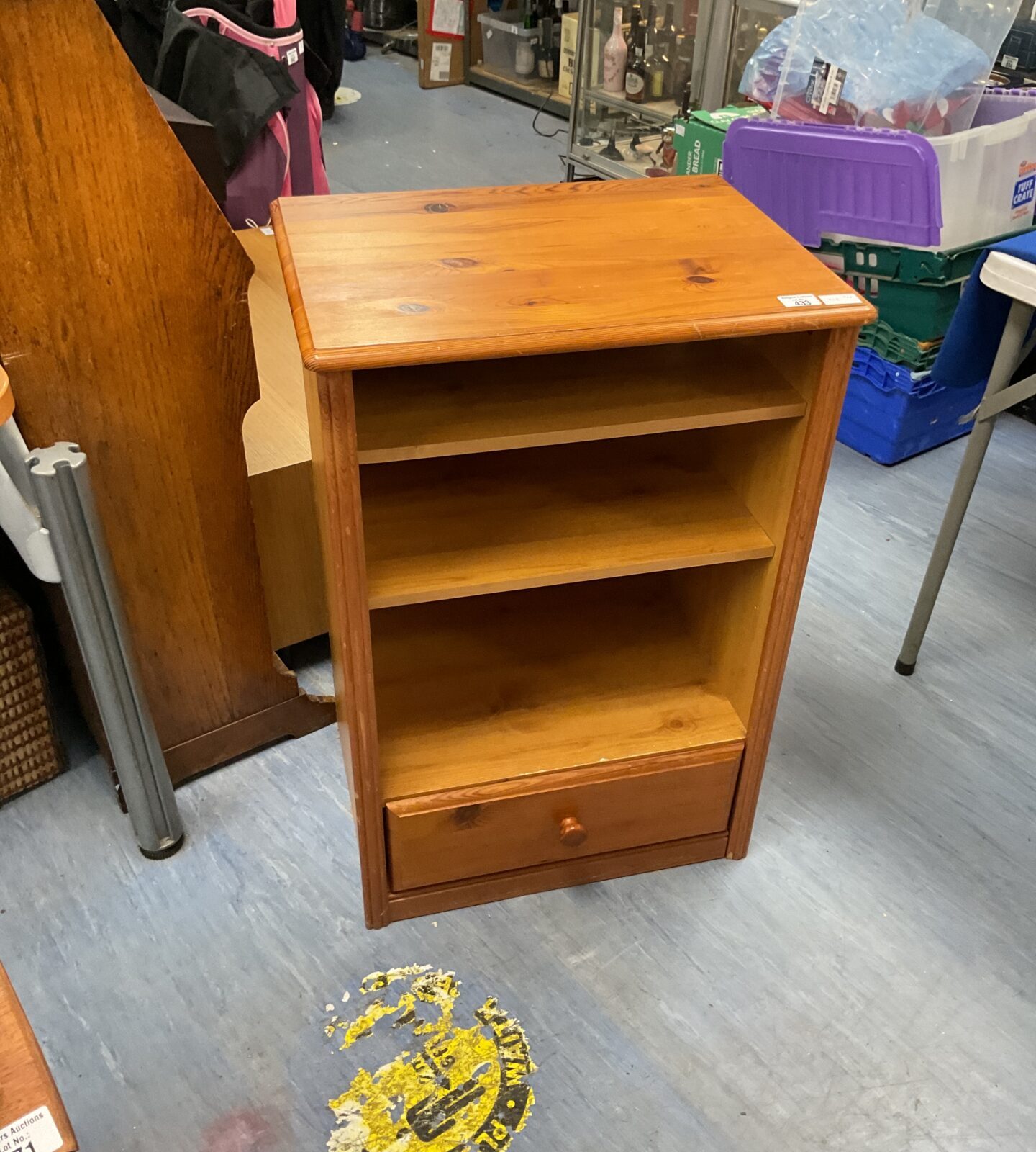 Small pine two draw cabinet with draw