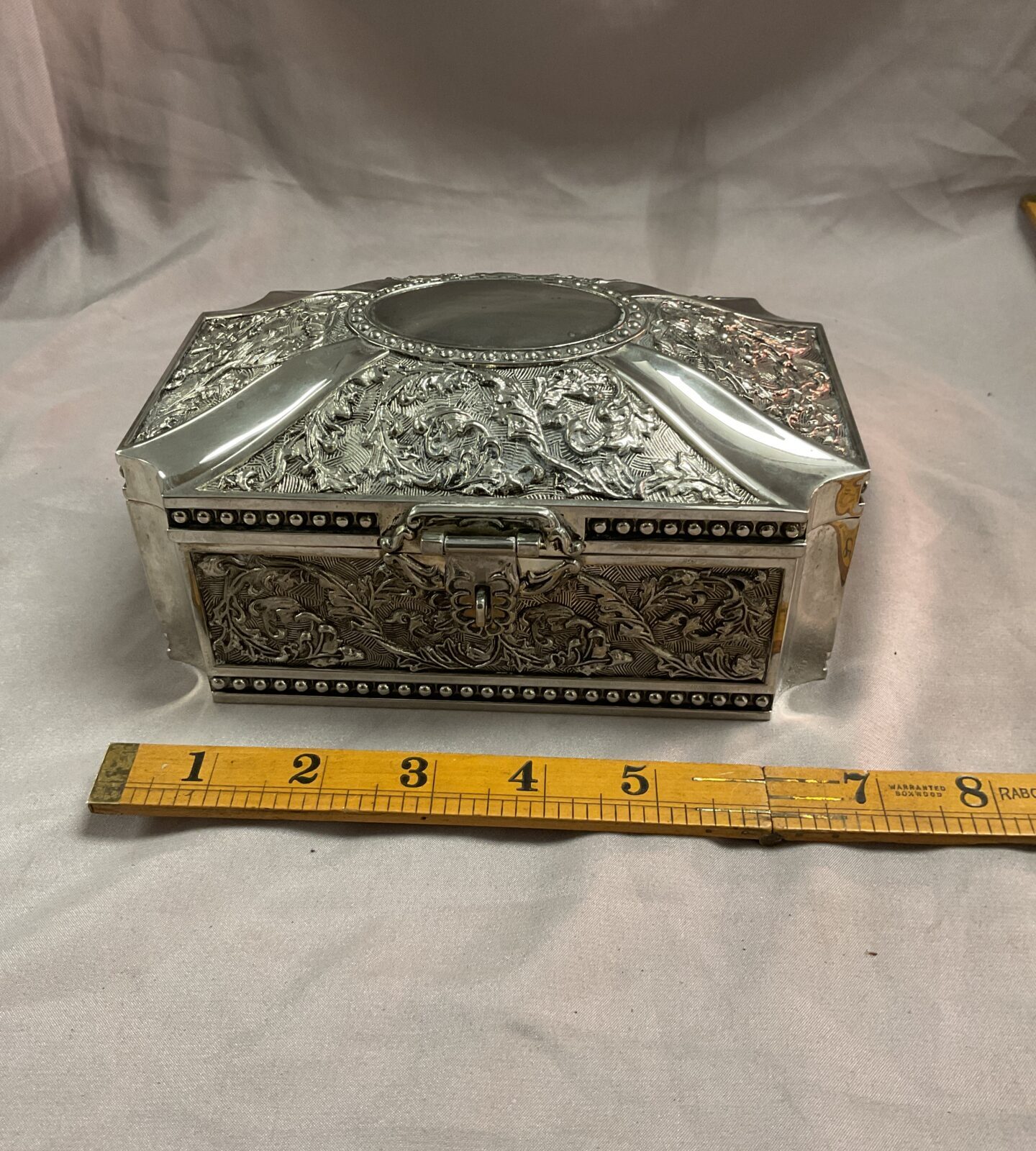Heavy Gauge Continental Whitemetal Jewellery casket