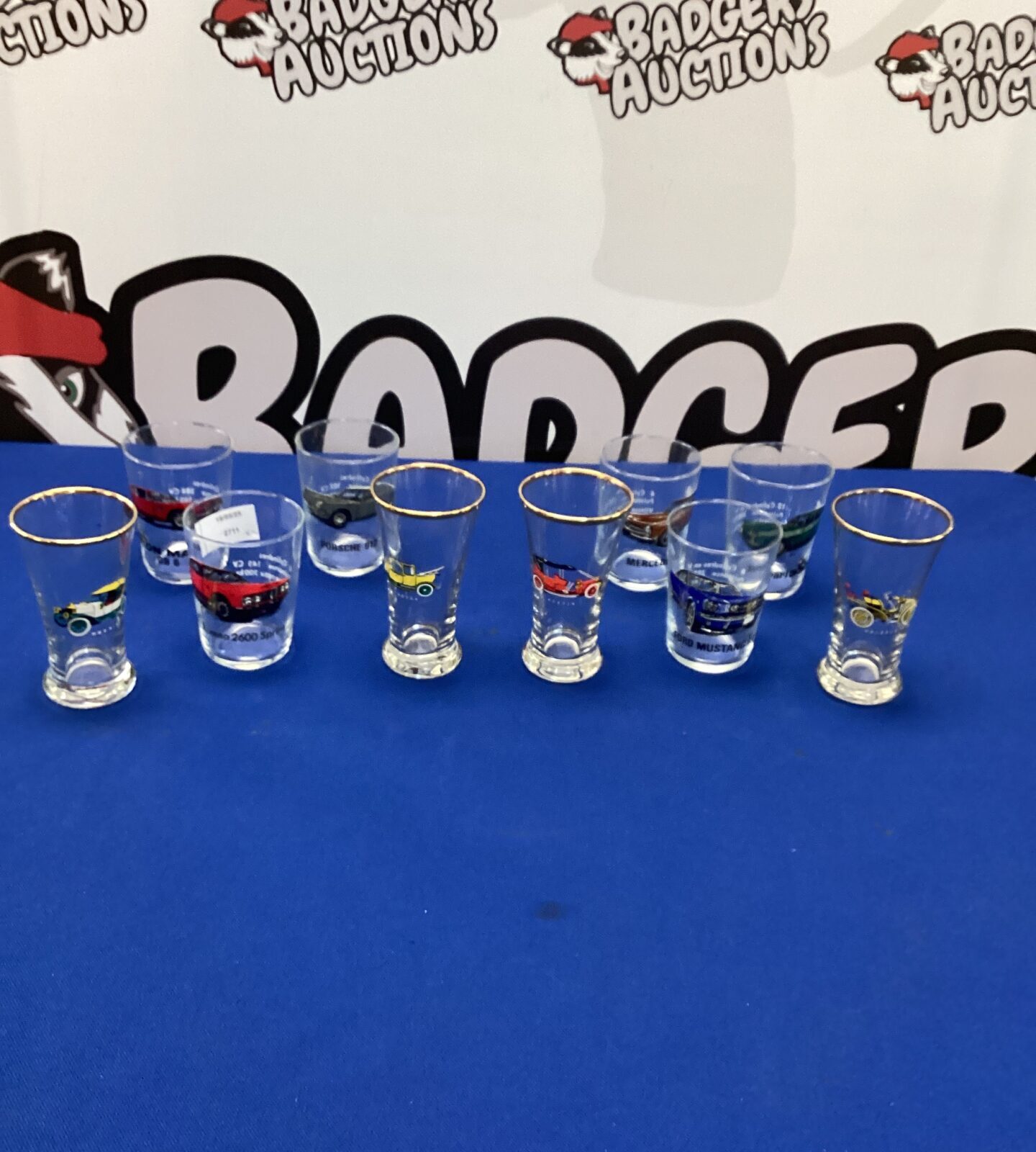 Selection of Car decorated Glasses