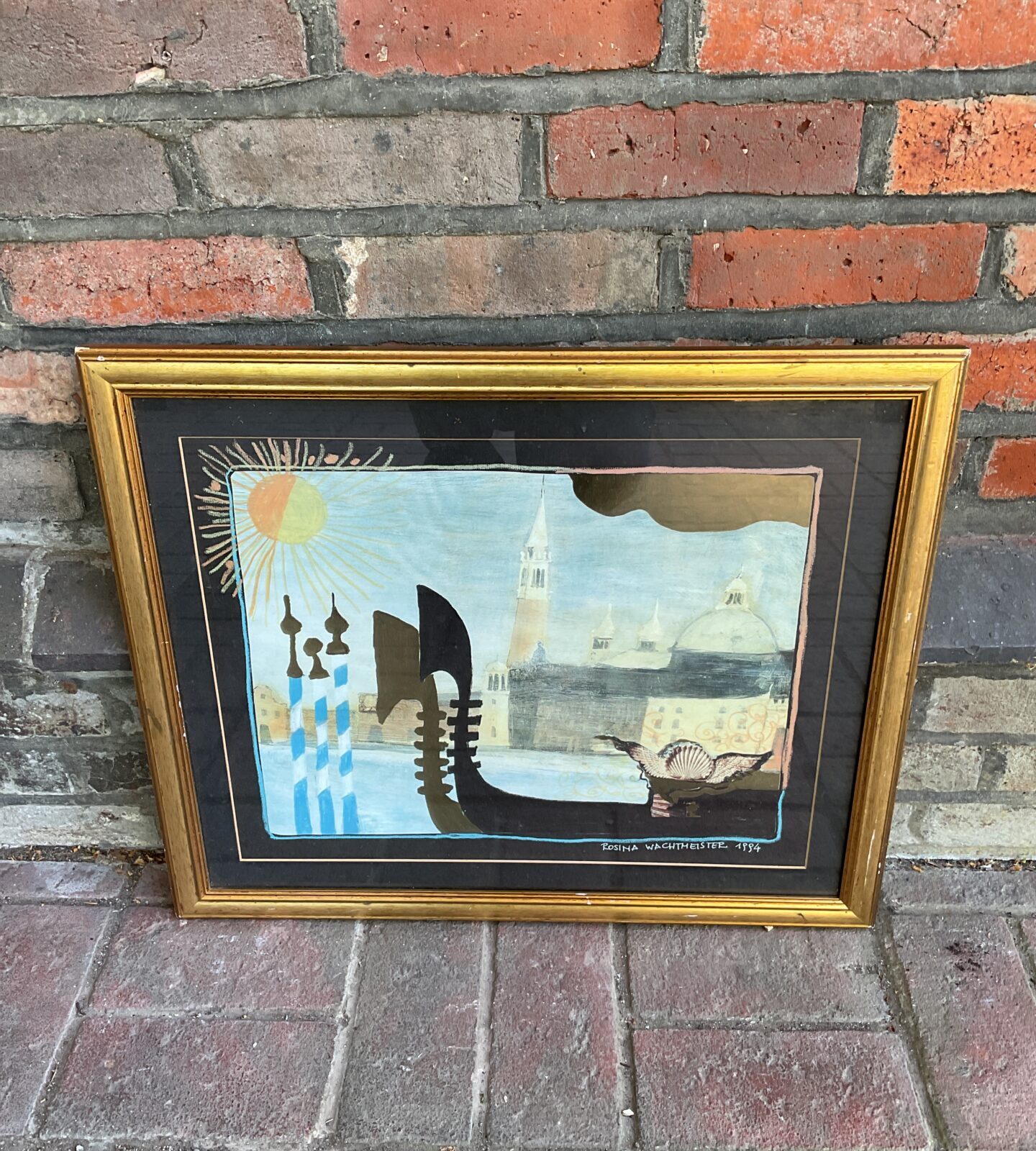 Rosina wachtmeister 1994 original gouache artwork of venice