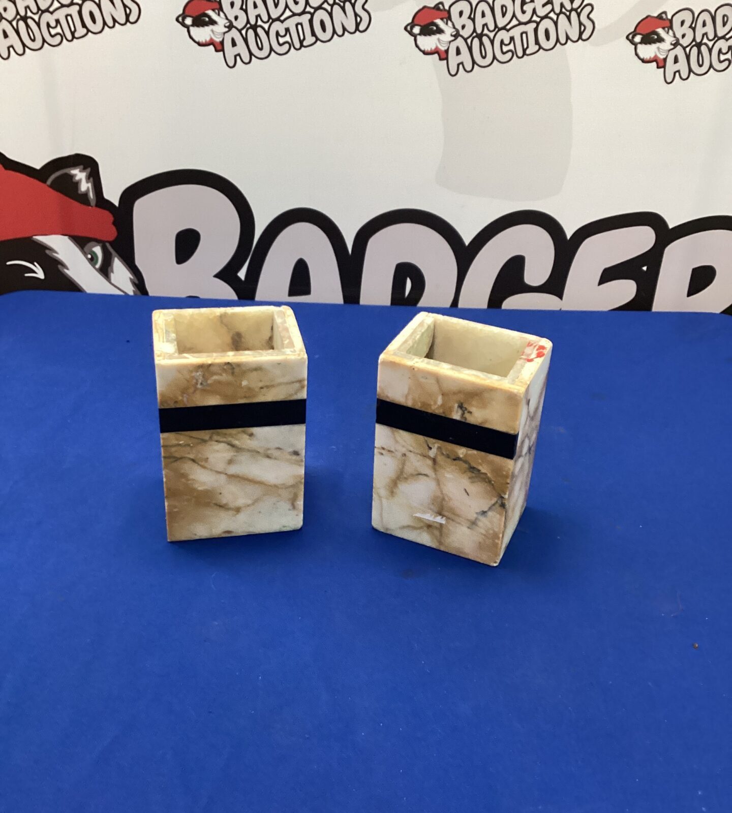 Two marble Flower holders