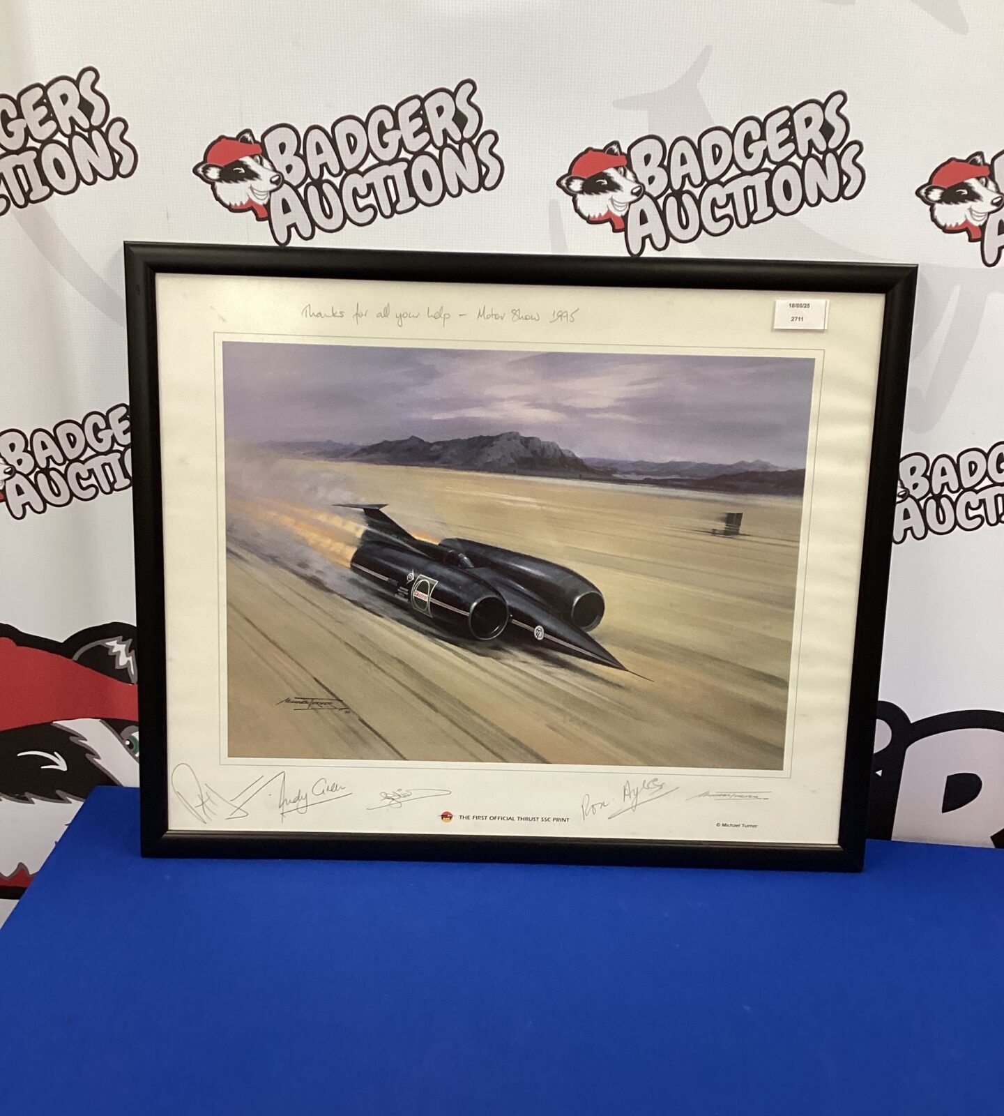 Framed signed Print of Thrust SSC