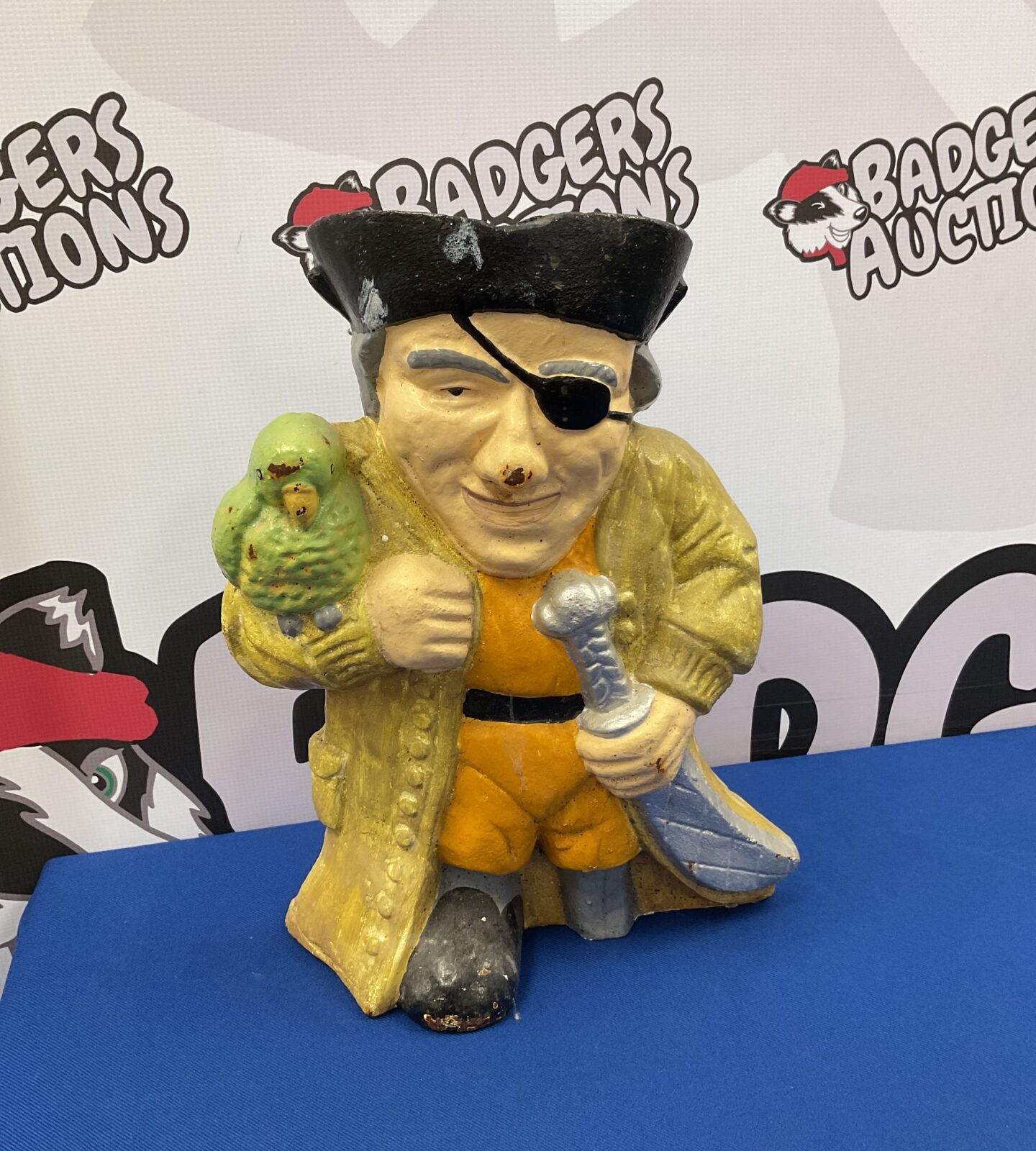 Cast iron pirate doorstop