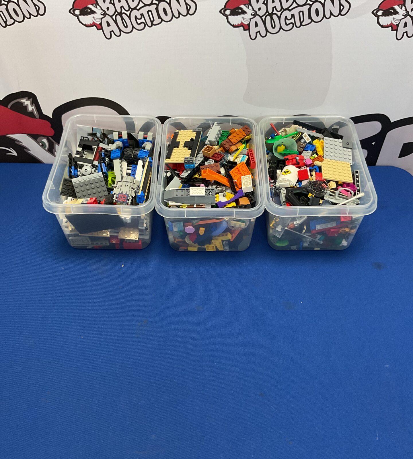 Three boxes of mixed lego