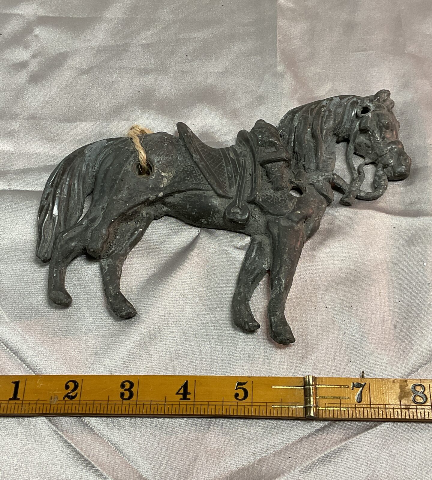 Vintage lead war horse wall mount