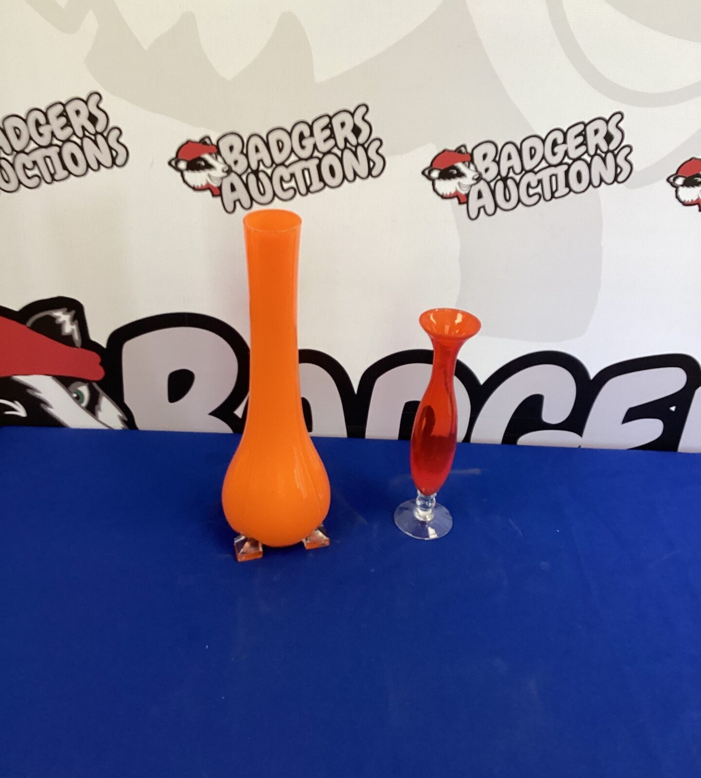 Orange Murano Glass Vases