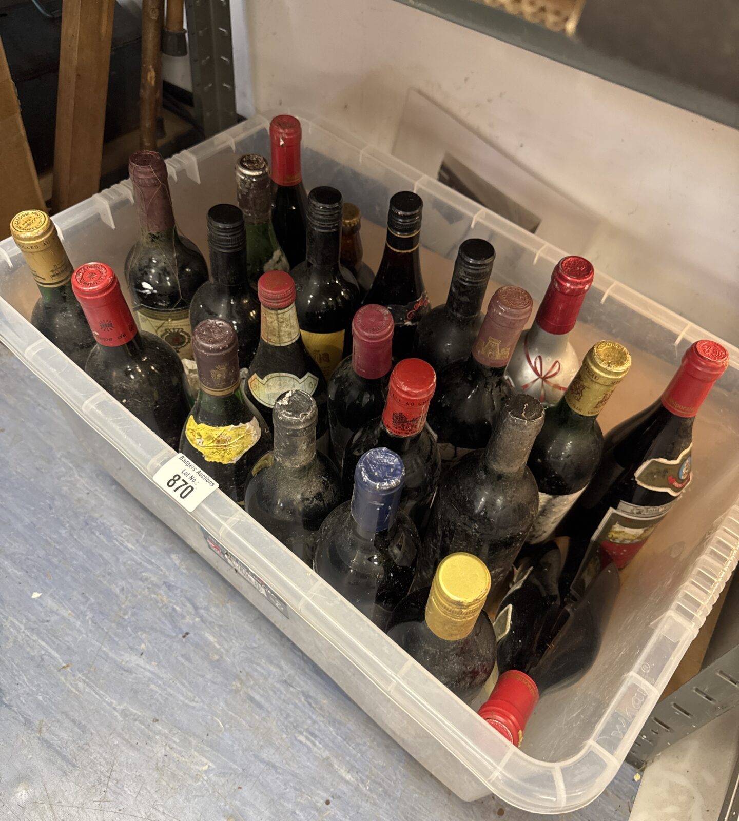 Large quantity of house clearance wines