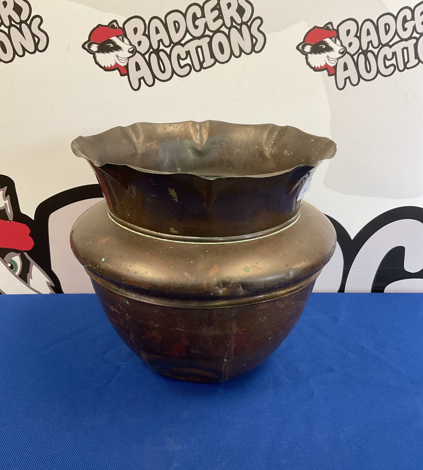Vintage copper plant pot