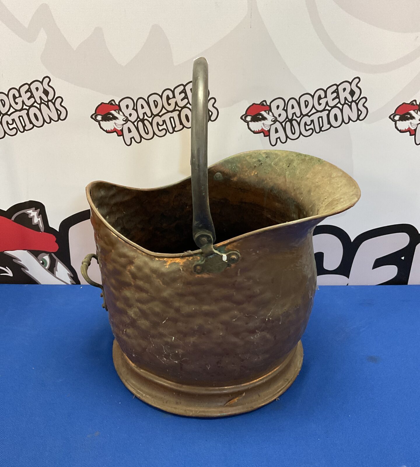 Vintage copper coal scuttle