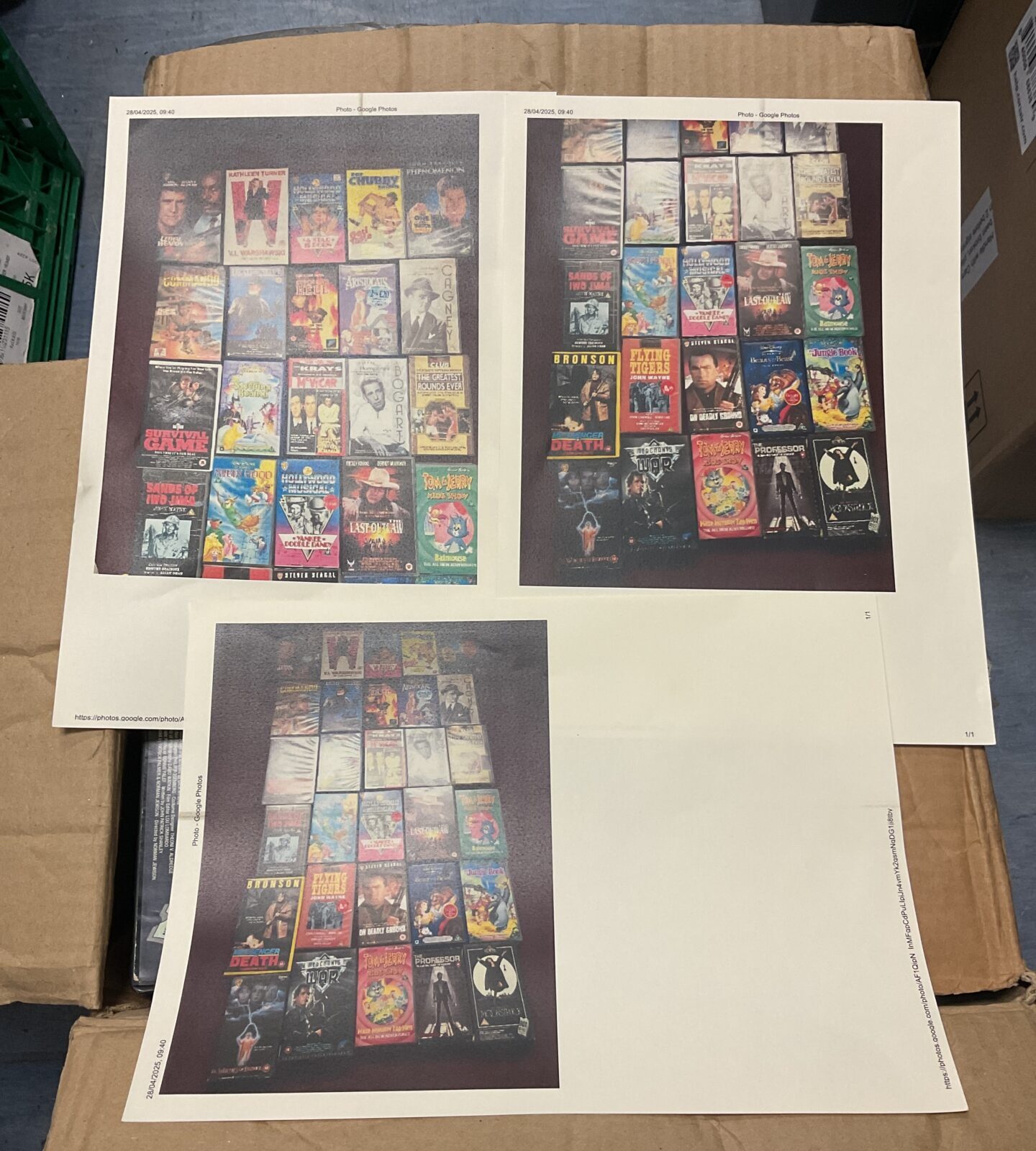 Collection of vhs movie cassettes