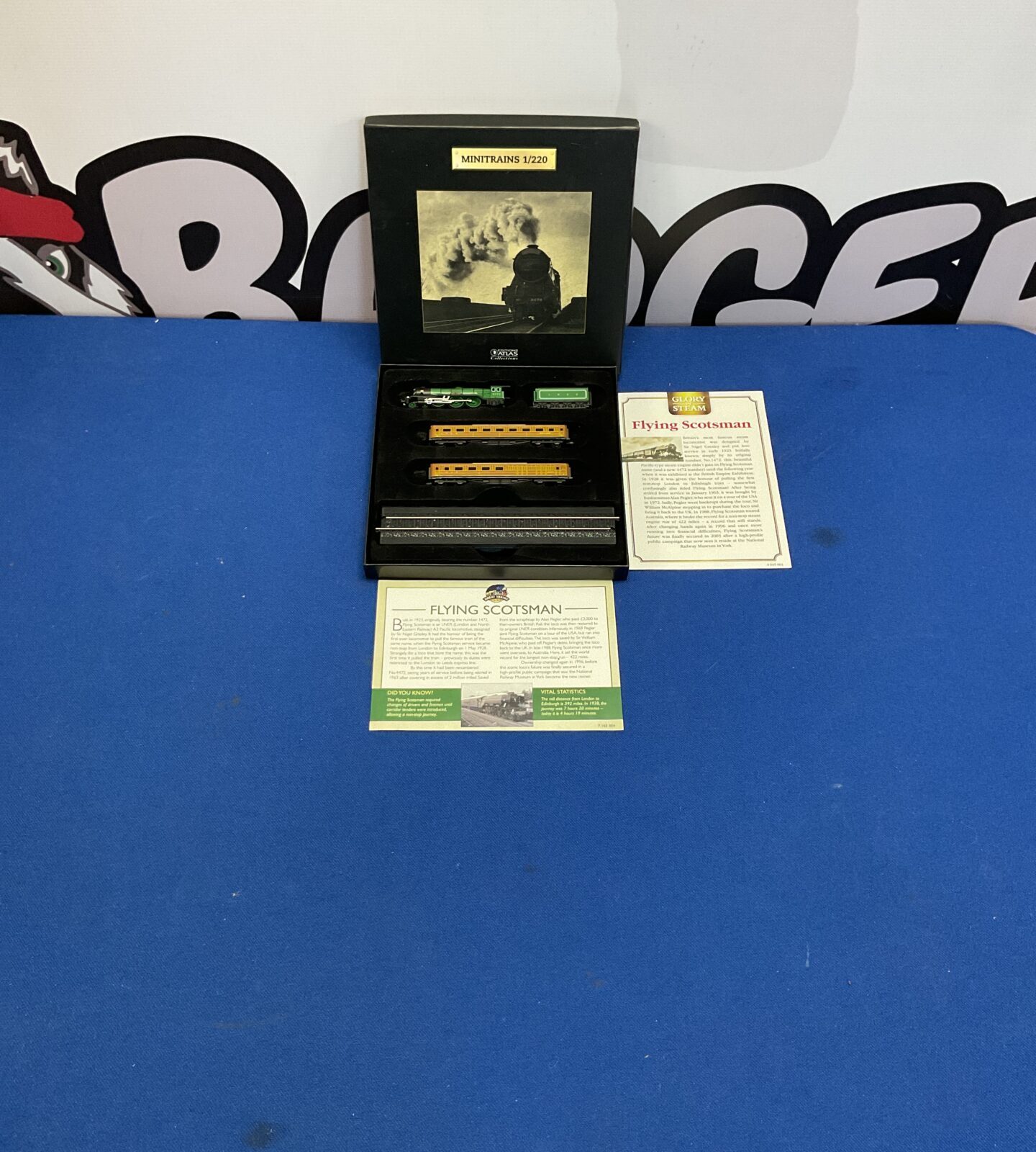 Deagostini collection atlas flying scotsman minitrain model boxed with paperwork