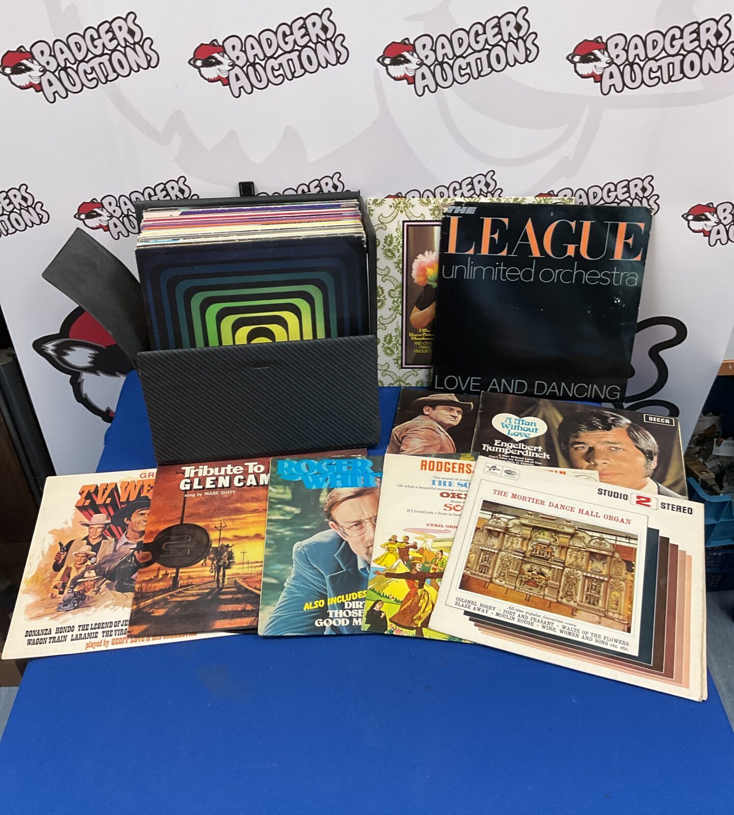 Case of 12” vinyl records