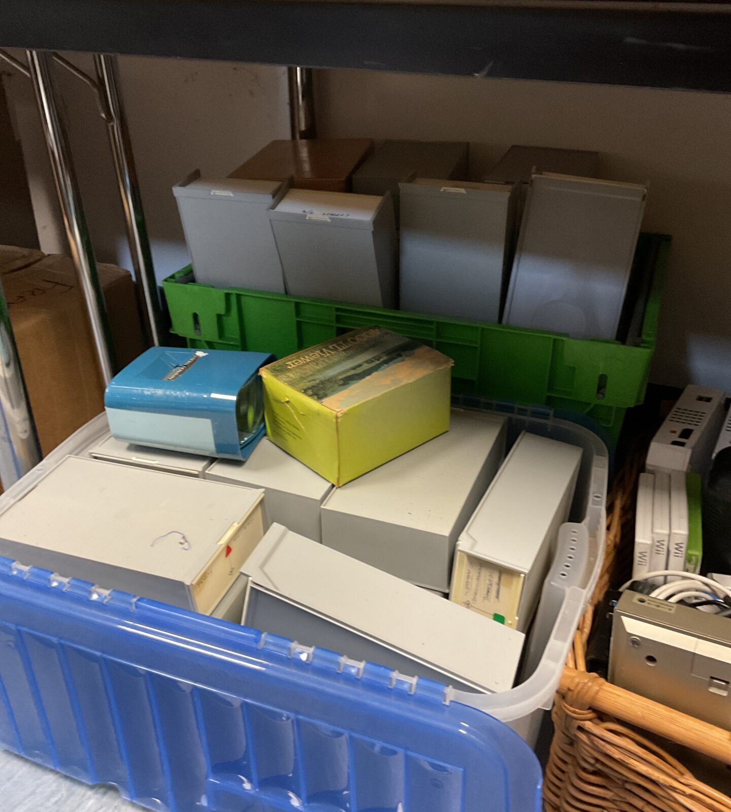 Large collection of 35mm slides in cases