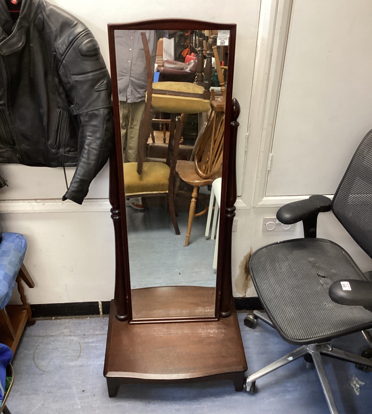 Darkwood bedroom mirror