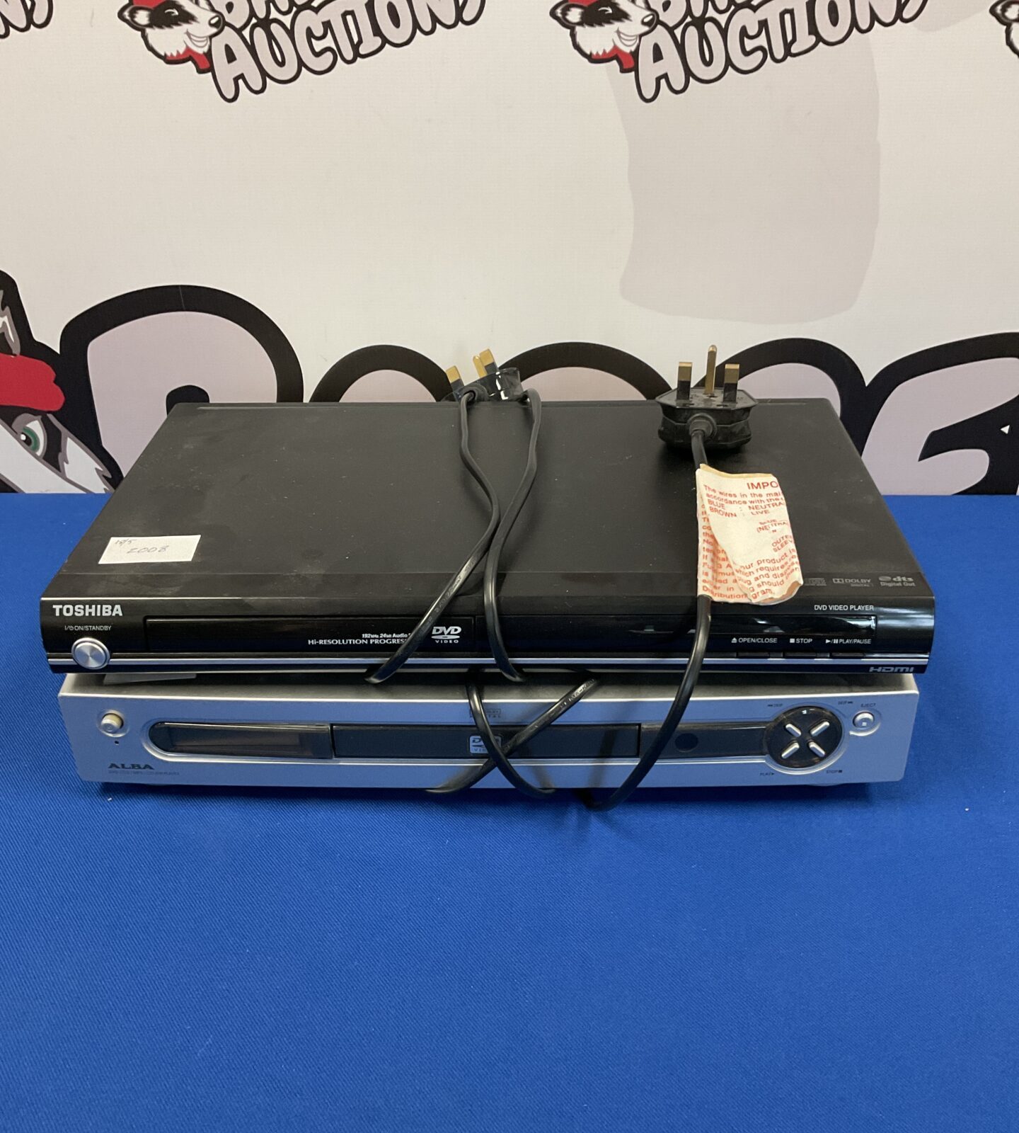 Two dvd players including toshiba & alba