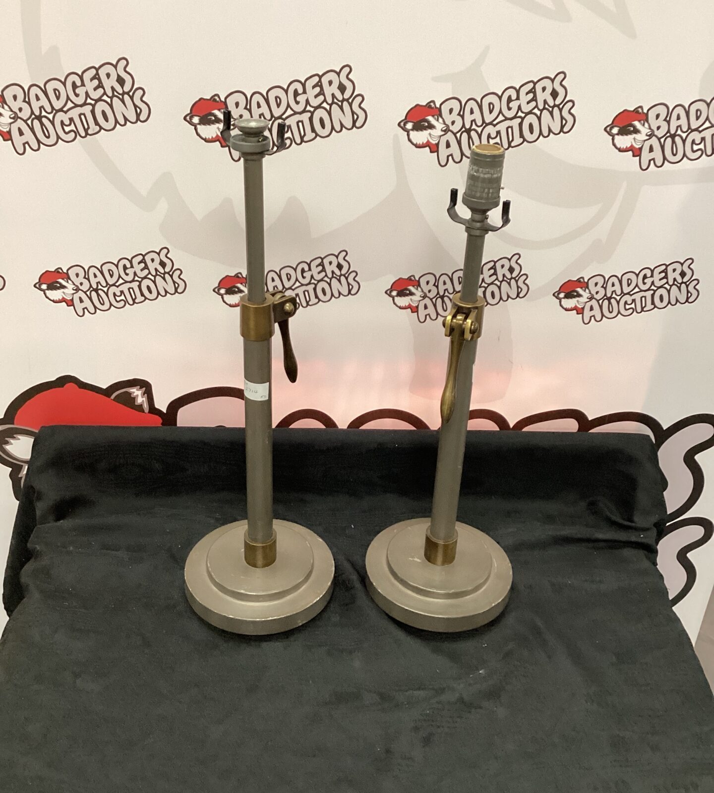 Two heavy duty adjustable Ship Lamp holders