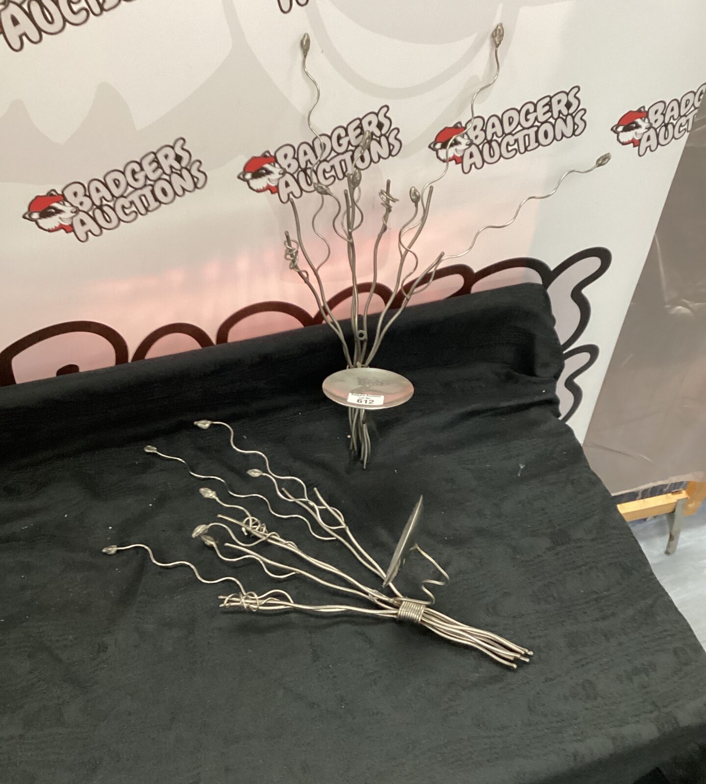 Two metal art Wall Candle holders