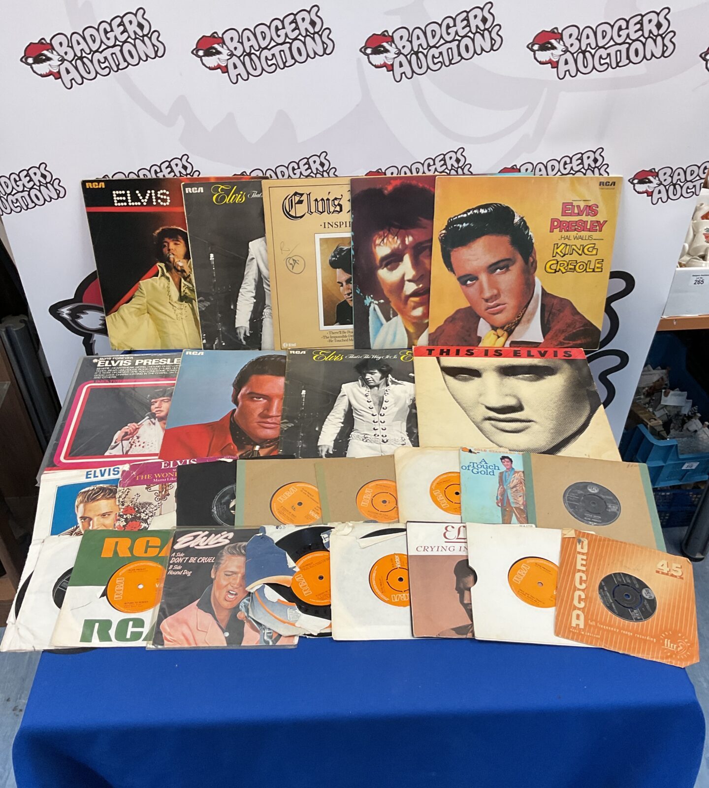 Collection of Elvis Presley vinyl records