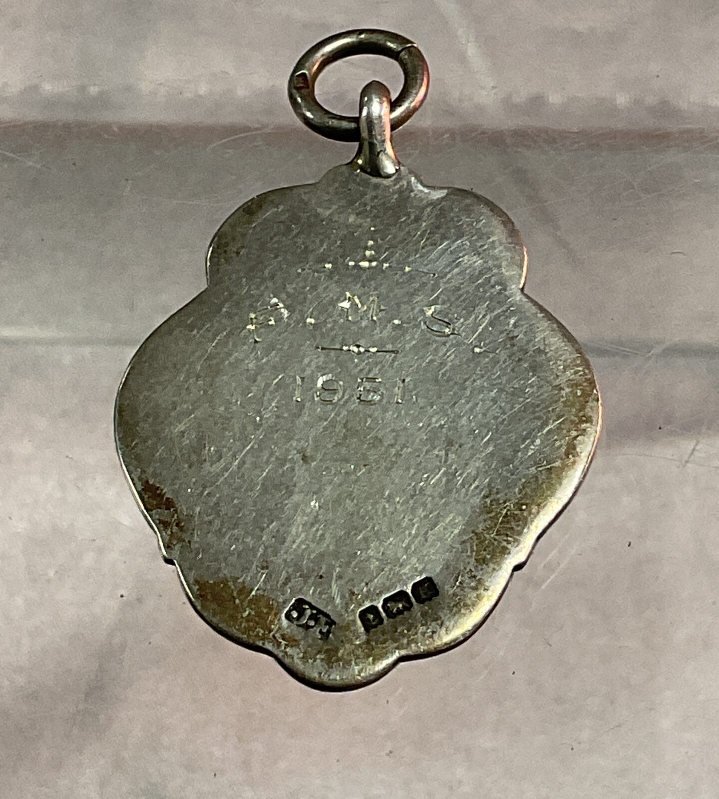 Hallmarked Silver Medal with Yellow metal Disc on face 10.2g gros - Image 2