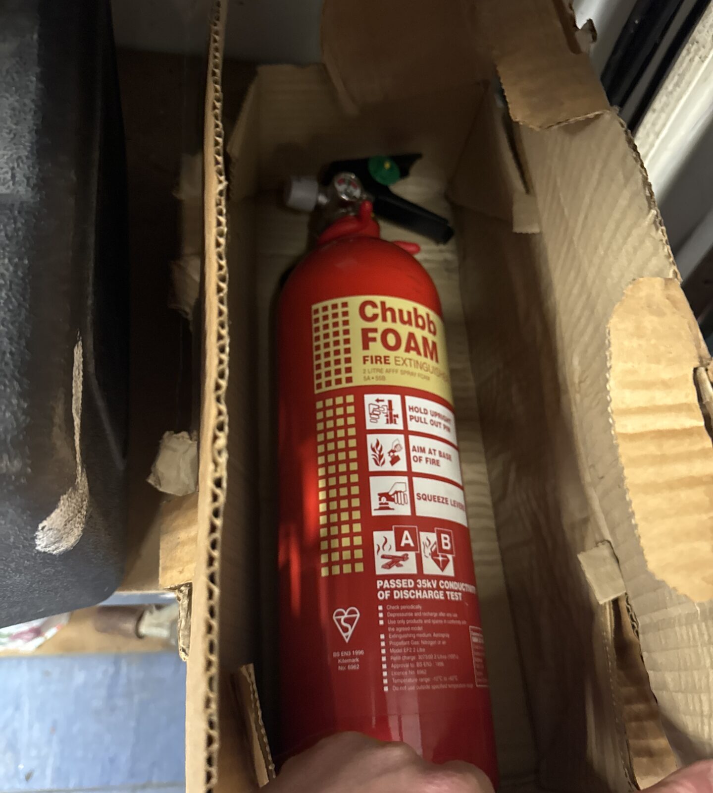 Small Chubb foam fire extinguisher - new in box
