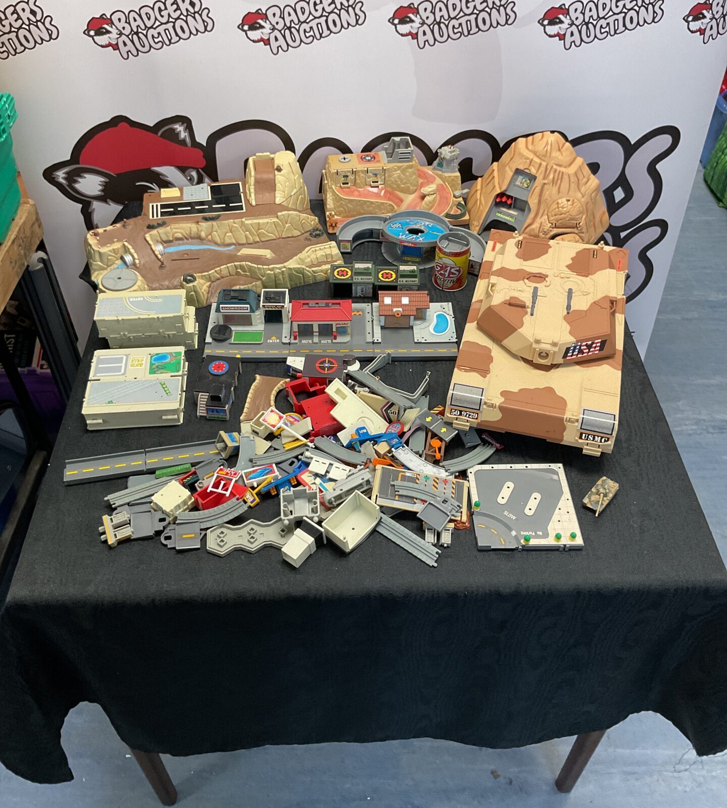 Box of mixed retro micromachines vehicles, sets and parts