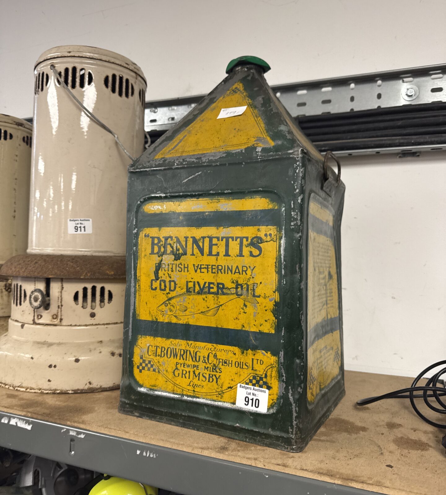 Vintage bennetts cod liver oil drum