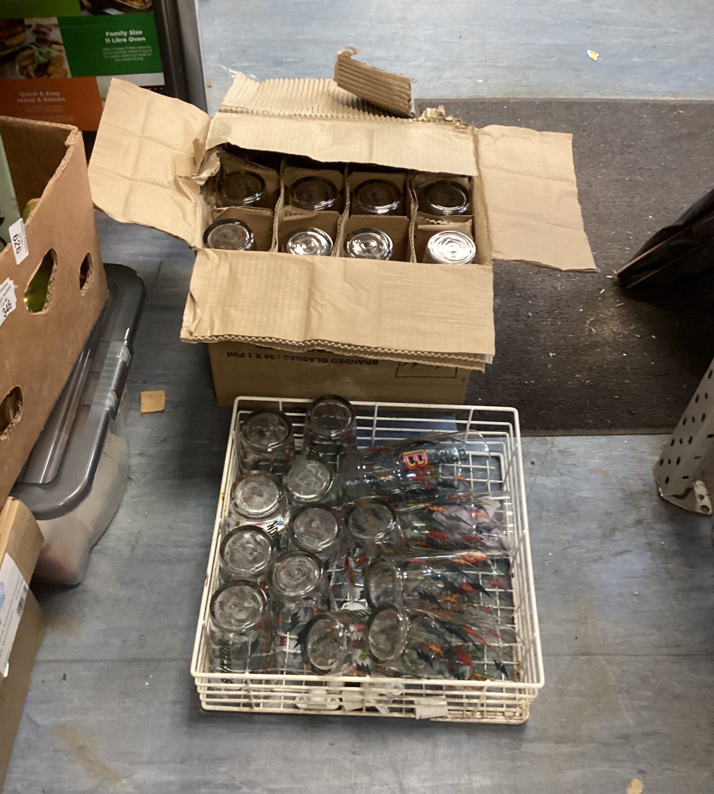 Two boxes of Brixton pint glasses