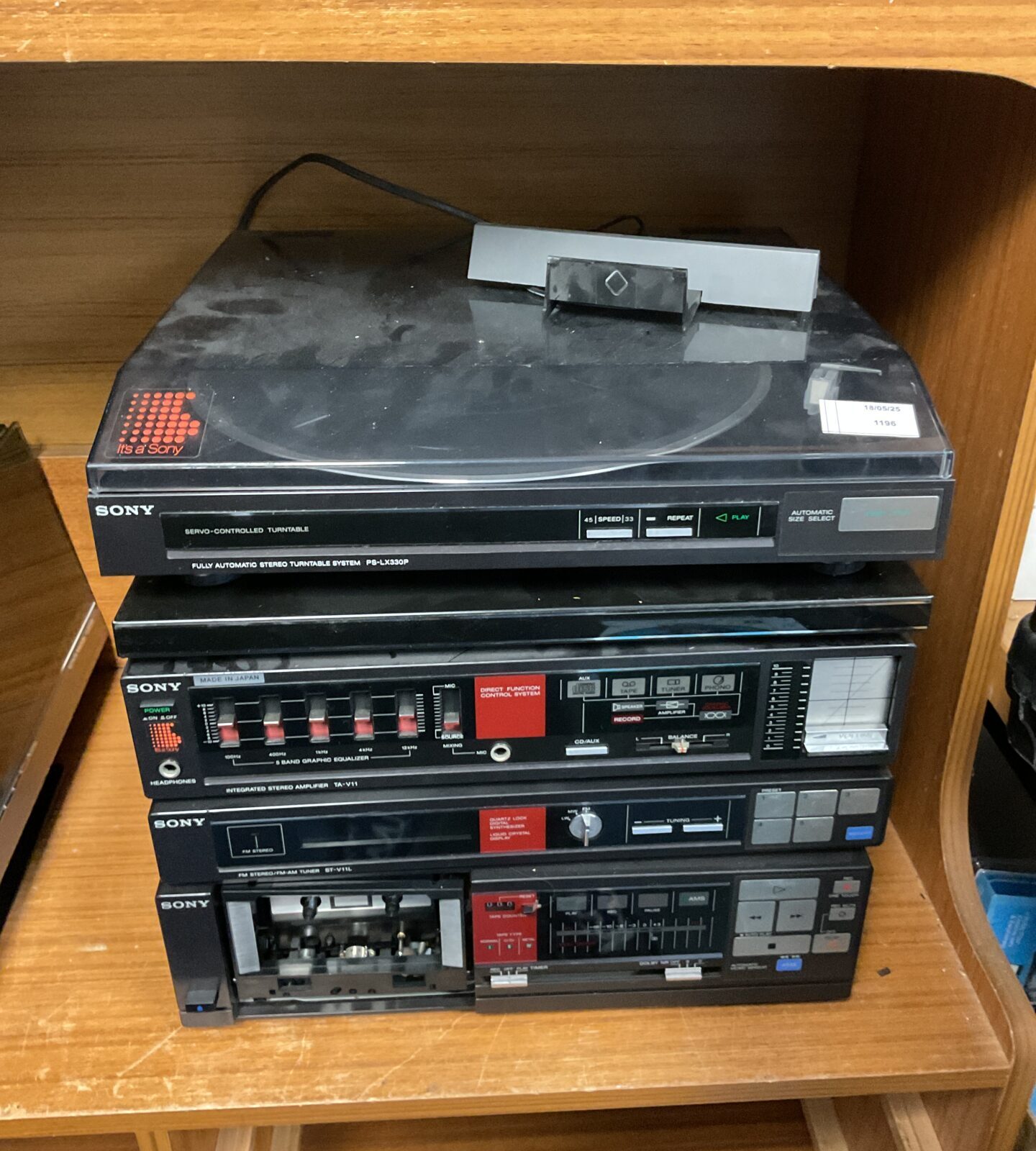 Sony hifi component system with t-v11 equalizer