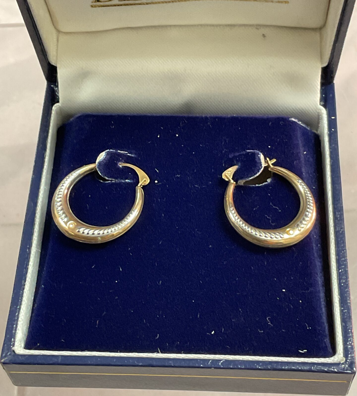 Pair of 9ct gold hoop earrings