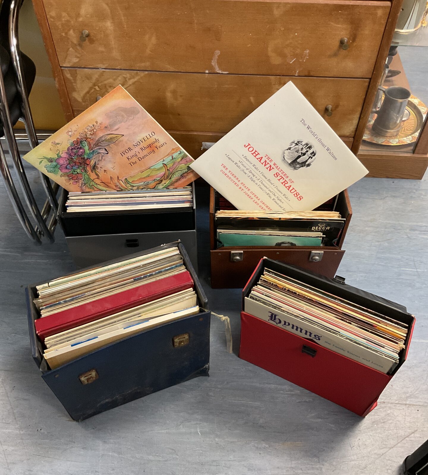 Four cases of 12” vinyl records