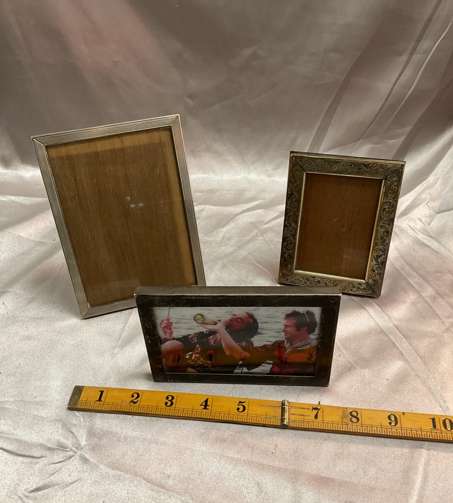 Two Hallmarked Silver Picture Frames One by Tiffany and One Other