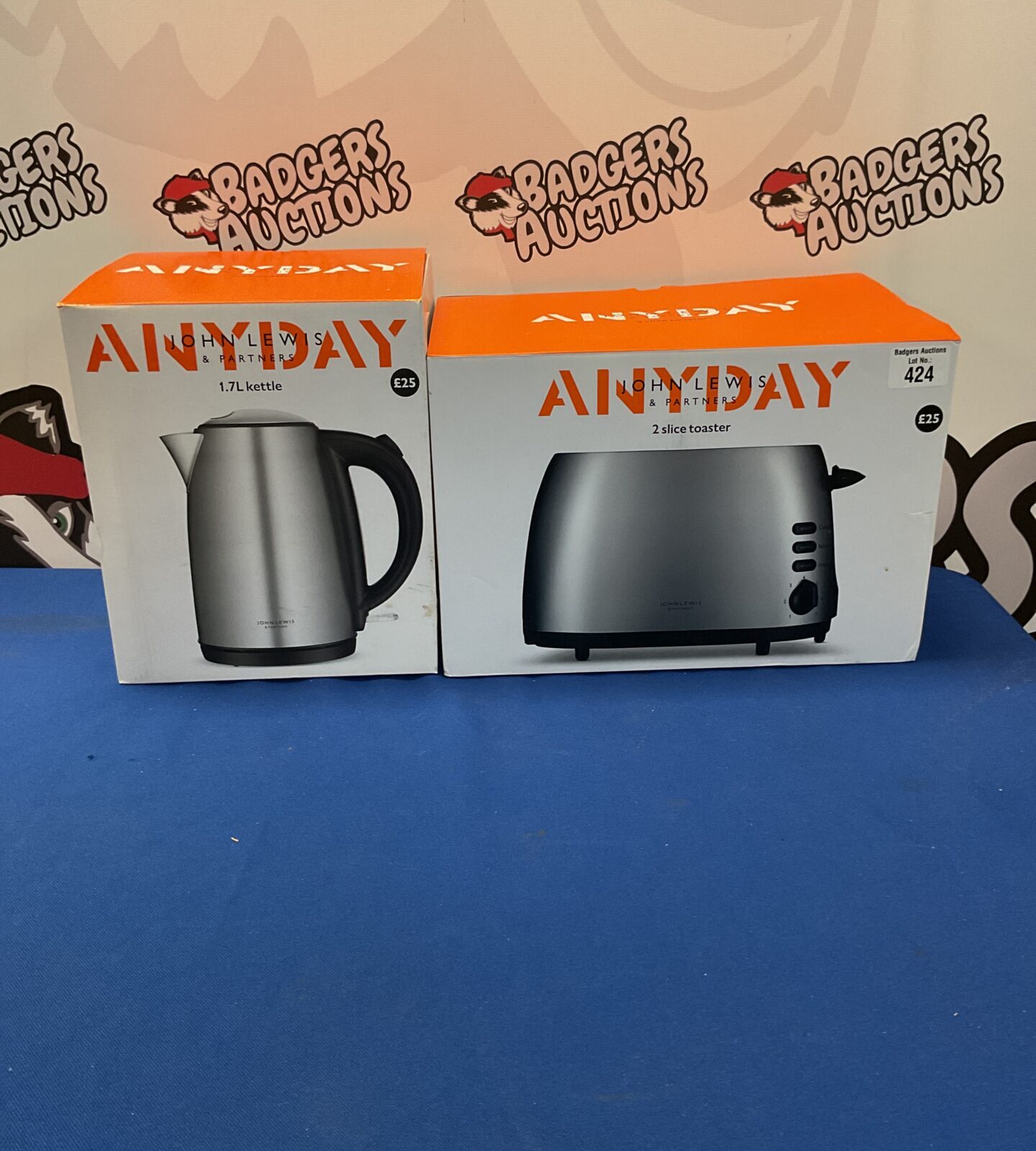 Brand new boxed anyday 2 slice toaster and brand new anyday 1.7l kettle