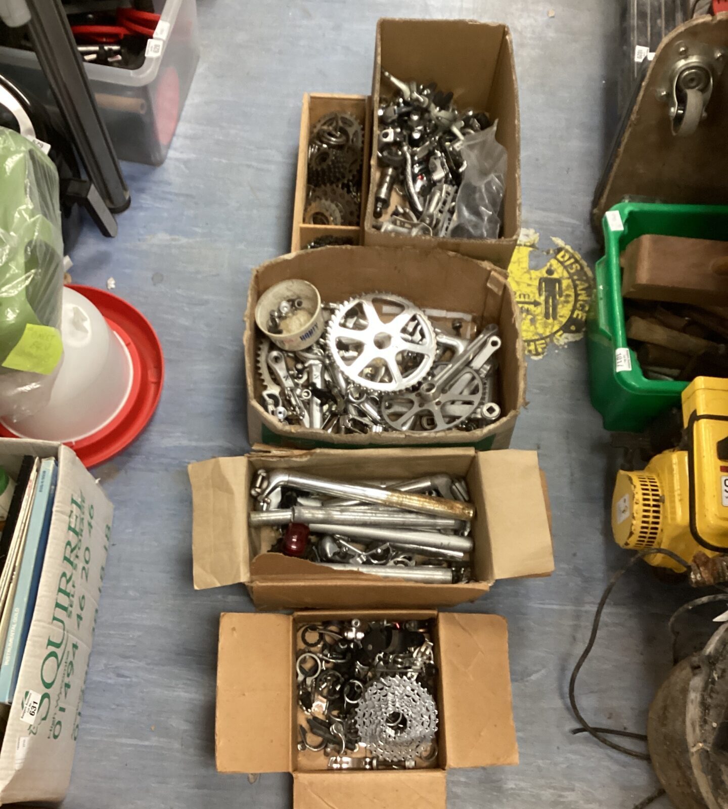 Large quantity of Bicycle Spares inc gear cogs etc