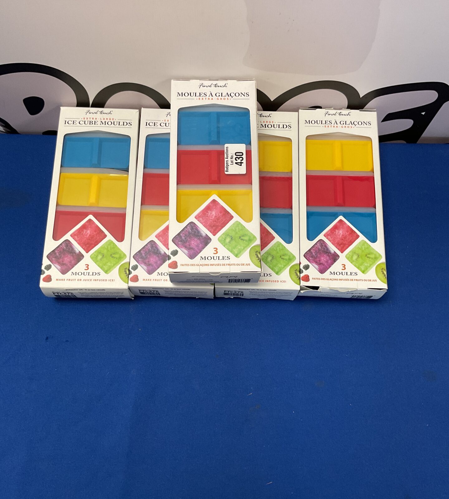 Five packs of 3 moulds for ice or juice infused ice