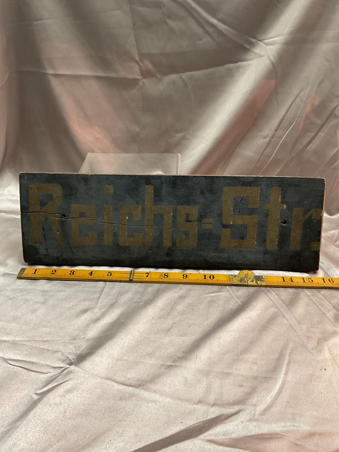 World War One Reichs Str German street name board taken from Lacouture Spring 1915 street was renamed King Edward Road