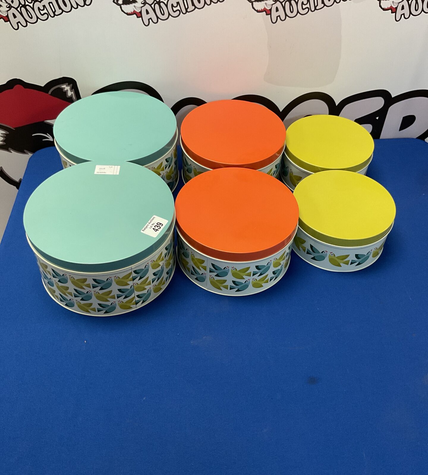 Six rex london nesting tins