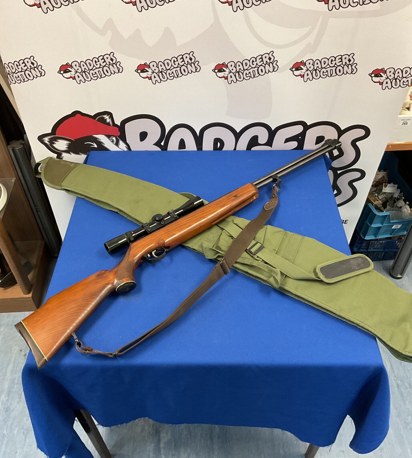 Weihrauch .22 cal air rifle with scope