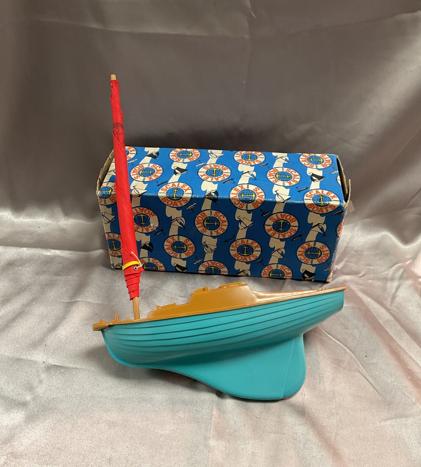 Vintage Scalextric  mini model 8” Jolly Boat in original box