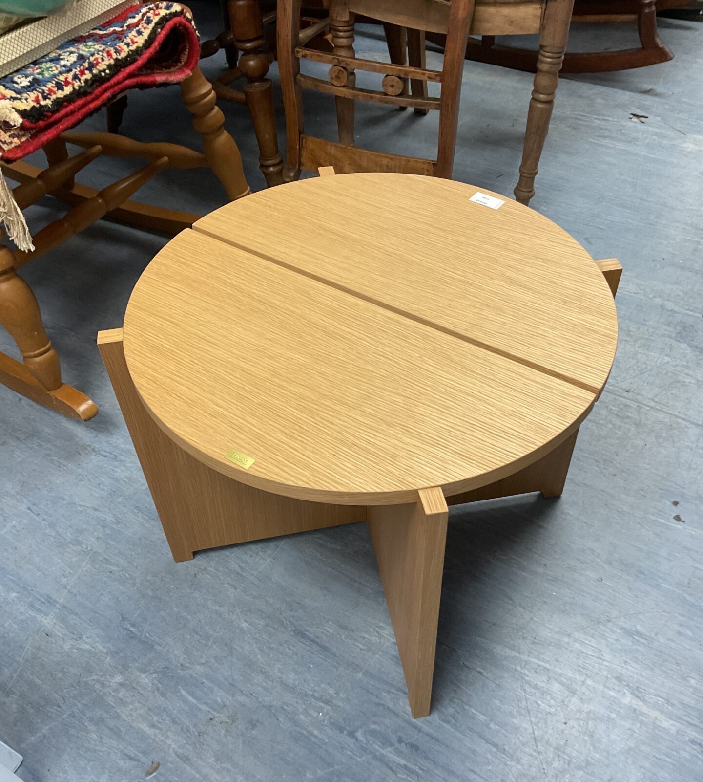 Hubsch beech effect magazine table