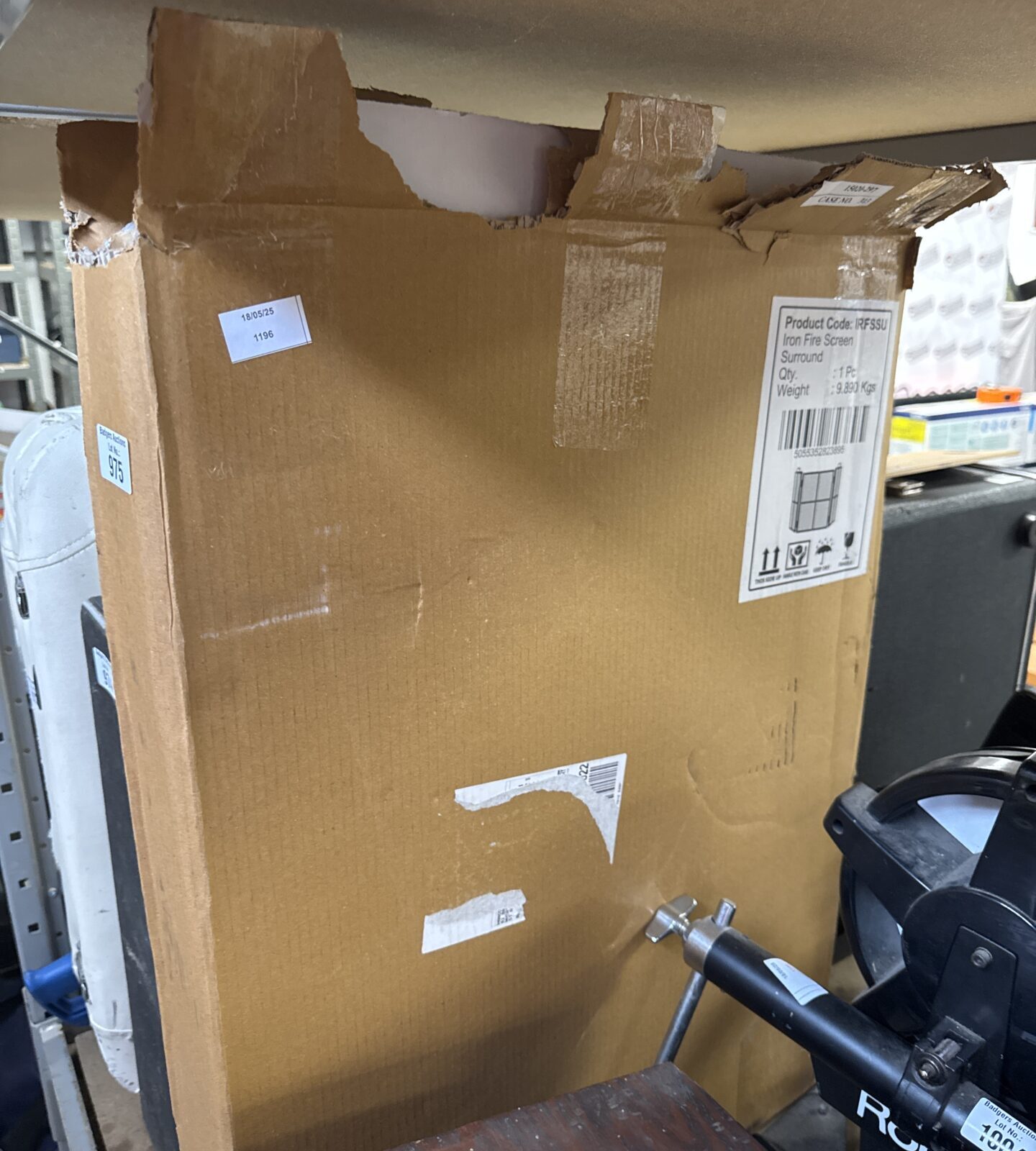 Iron fire screen surround - appears new in box