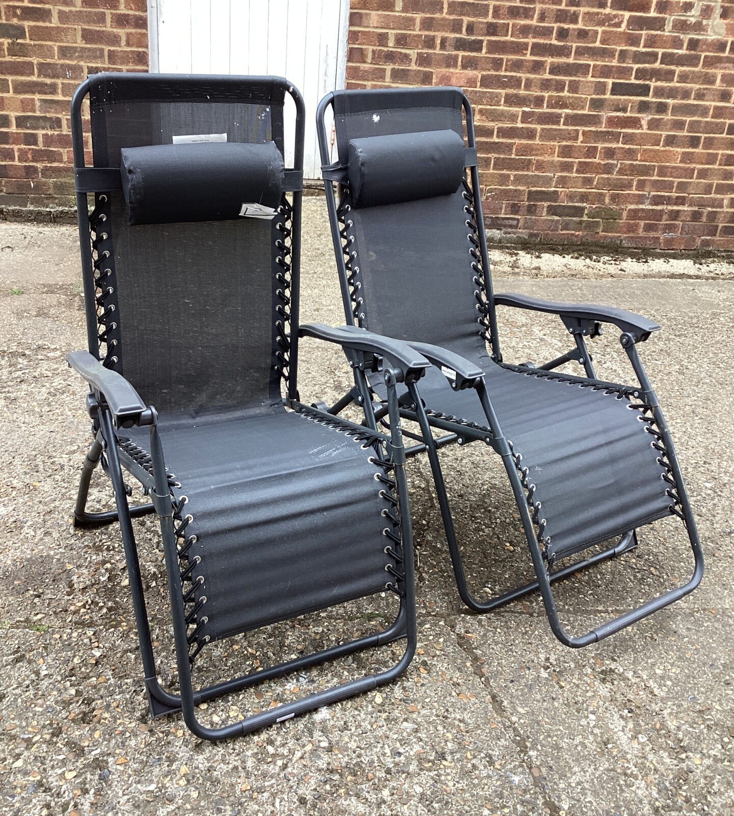 Two garden reclining chairs
