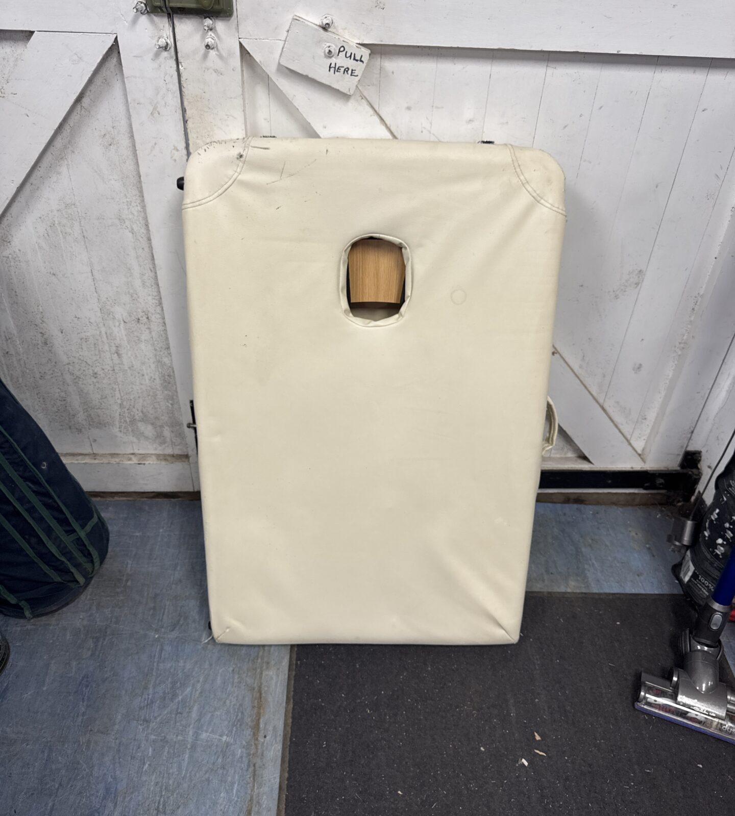 Folding massage table - showing signs of wear & tear