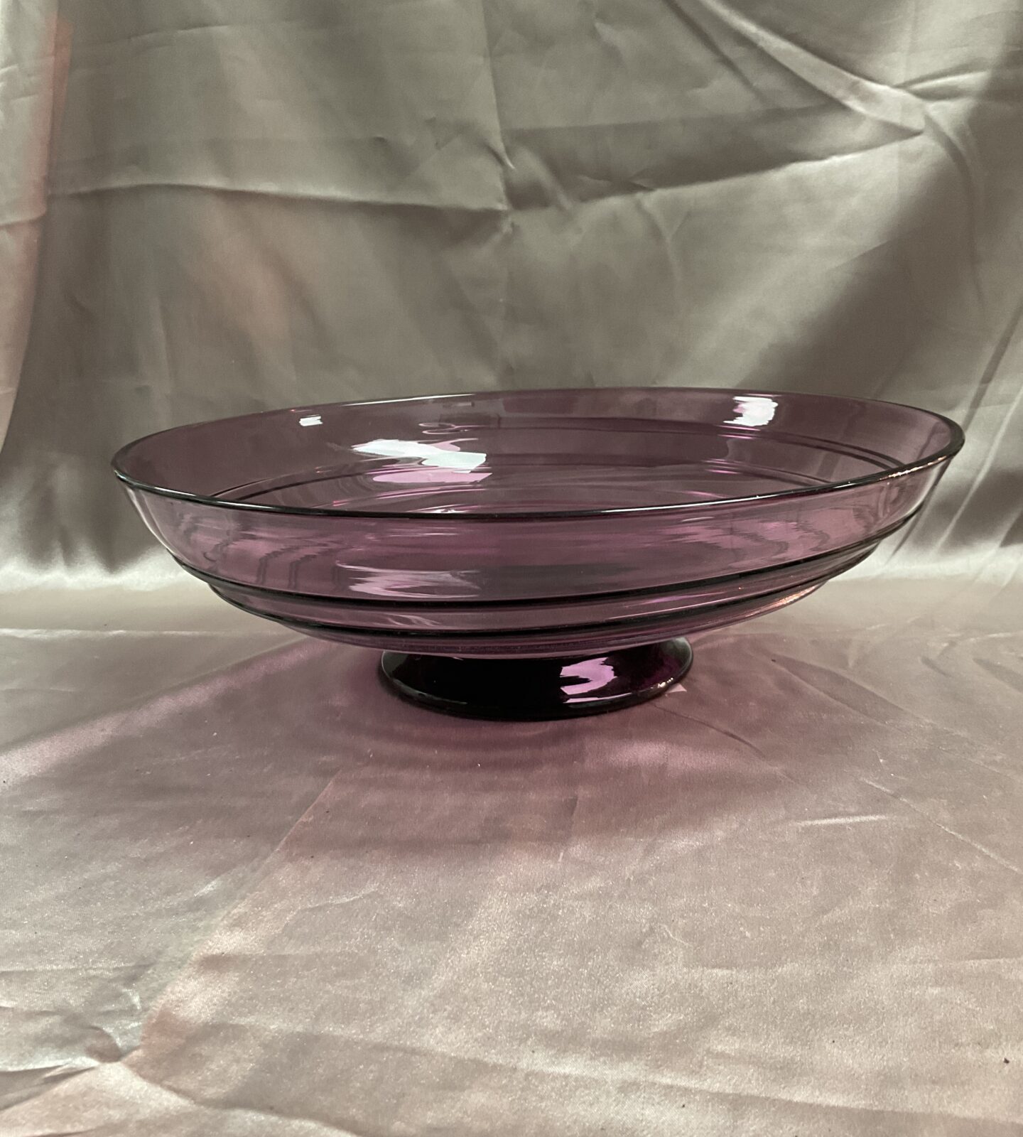 Amethyst Purple whitefriars ribbon trailed 11” bowl - Image 2