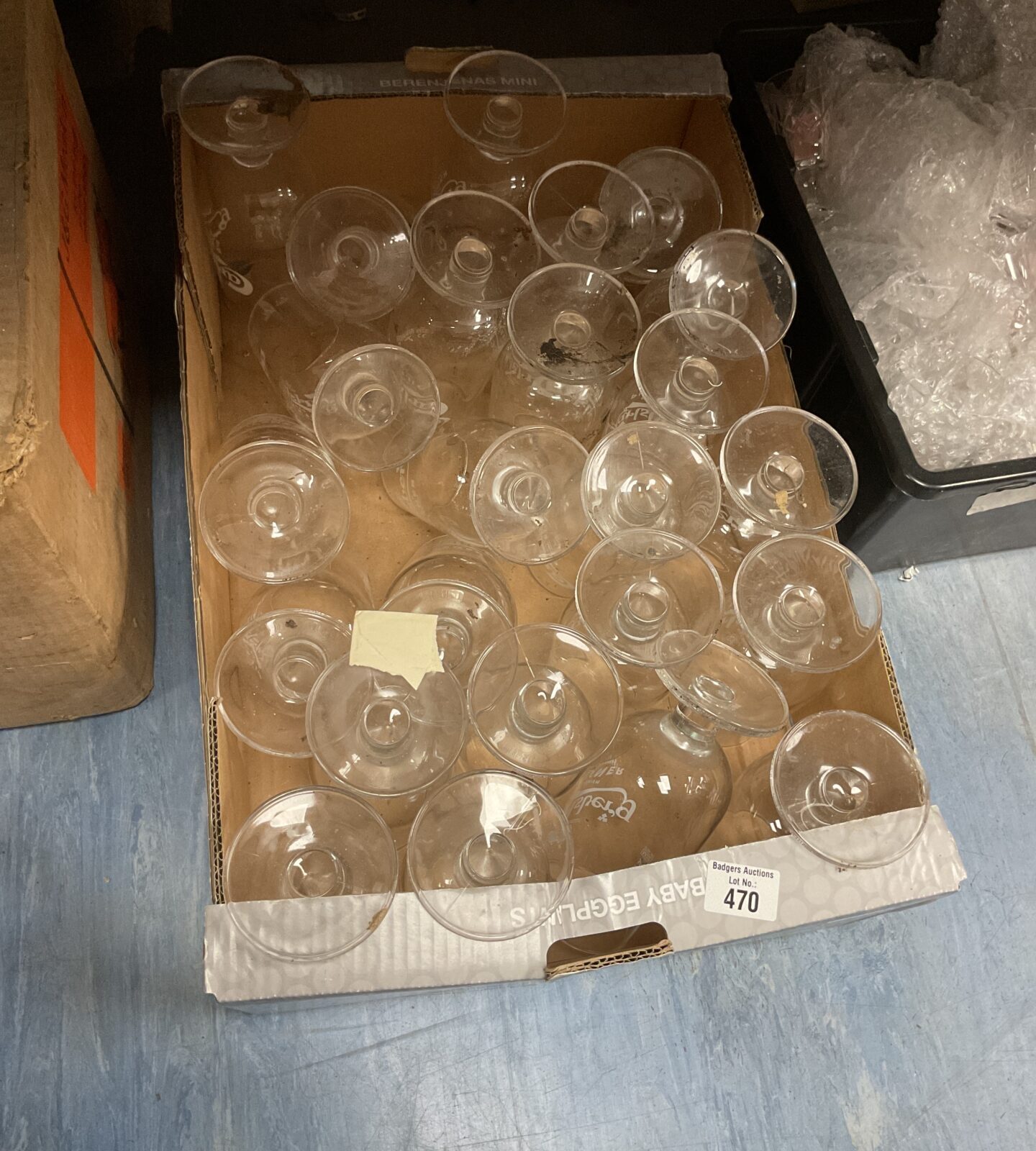 Tray of carlsberg beer glasses