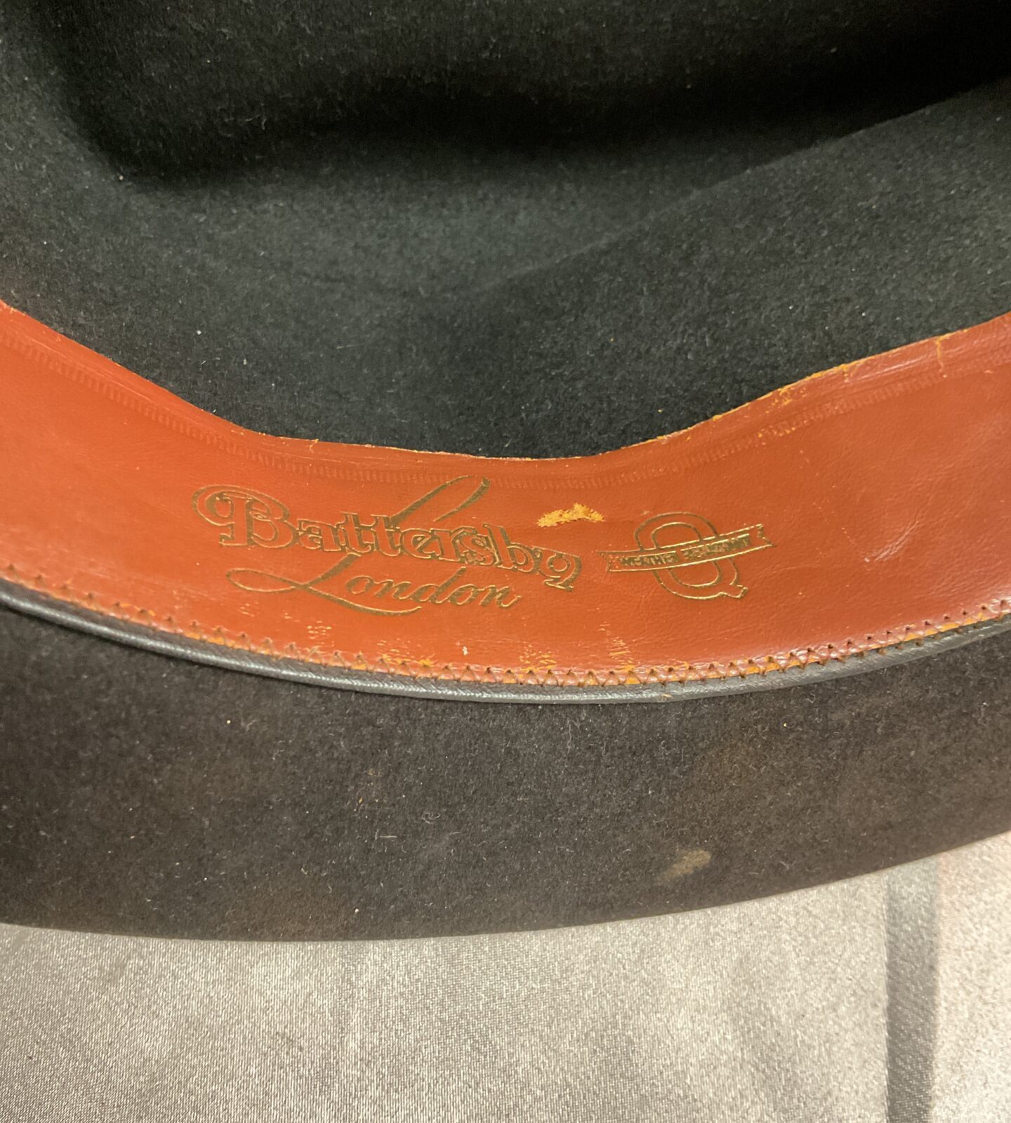 Battersby of London black homburg Hat  size 7 1/4 - Image 2