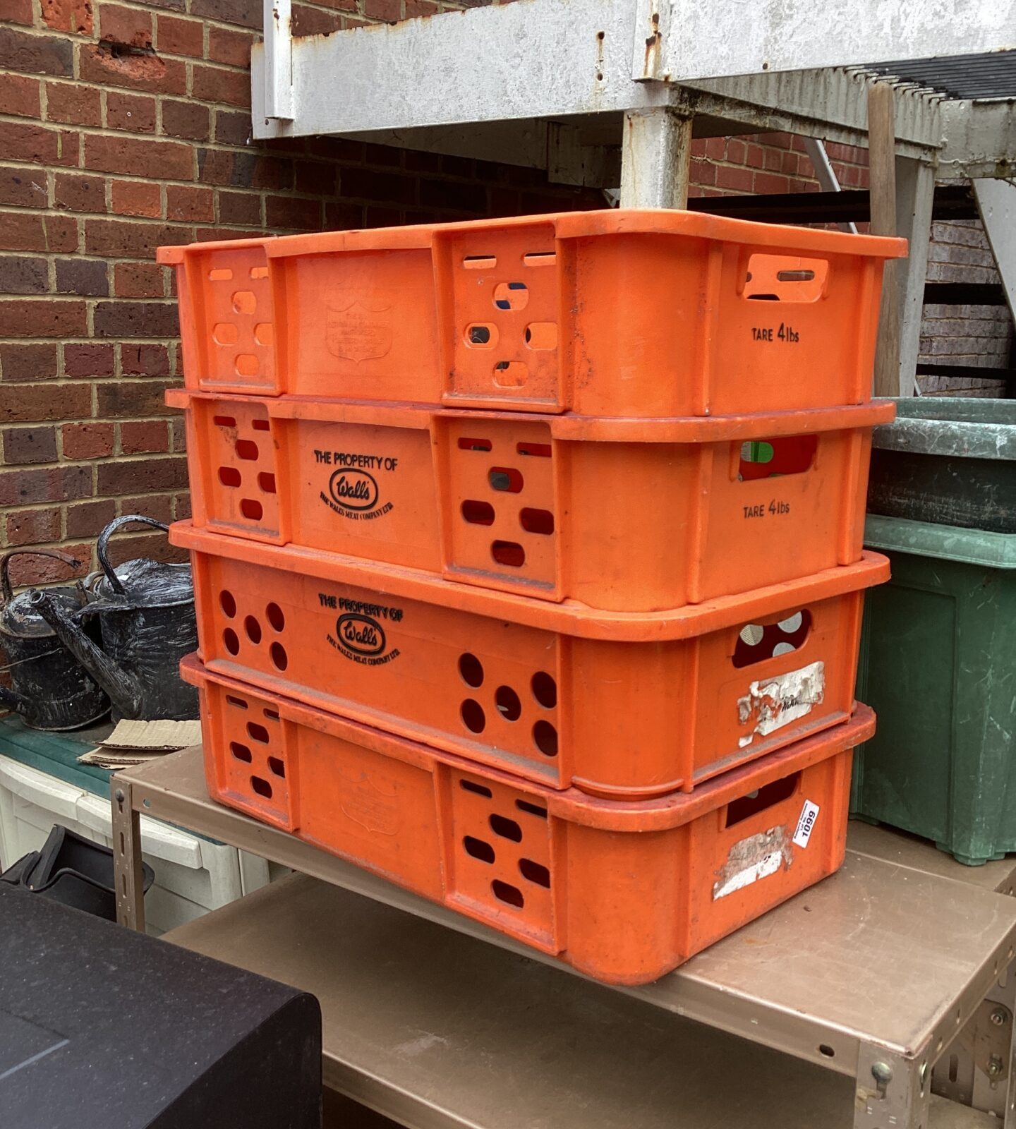 Three storage crates