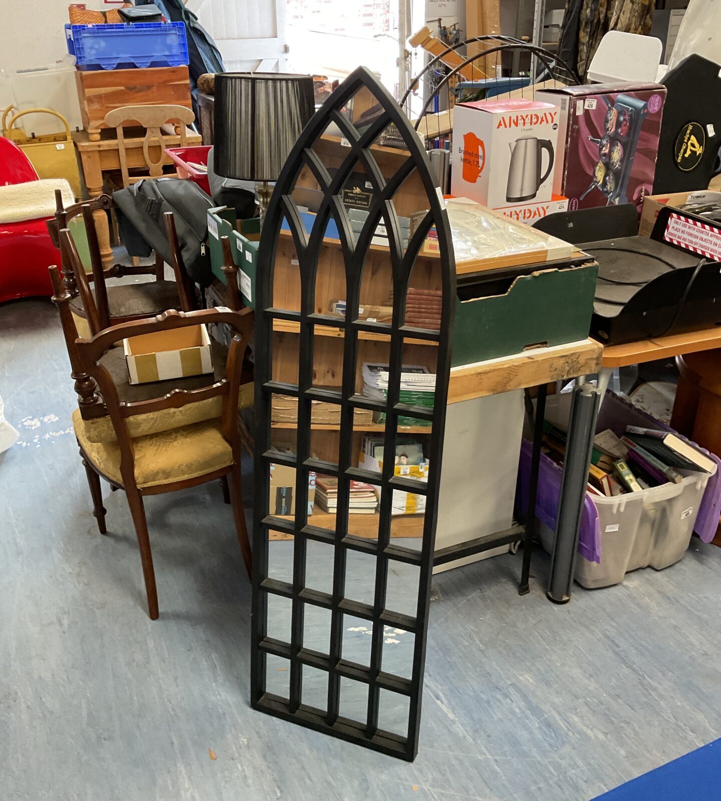 Church window shaped mirror 140cm x 40cm