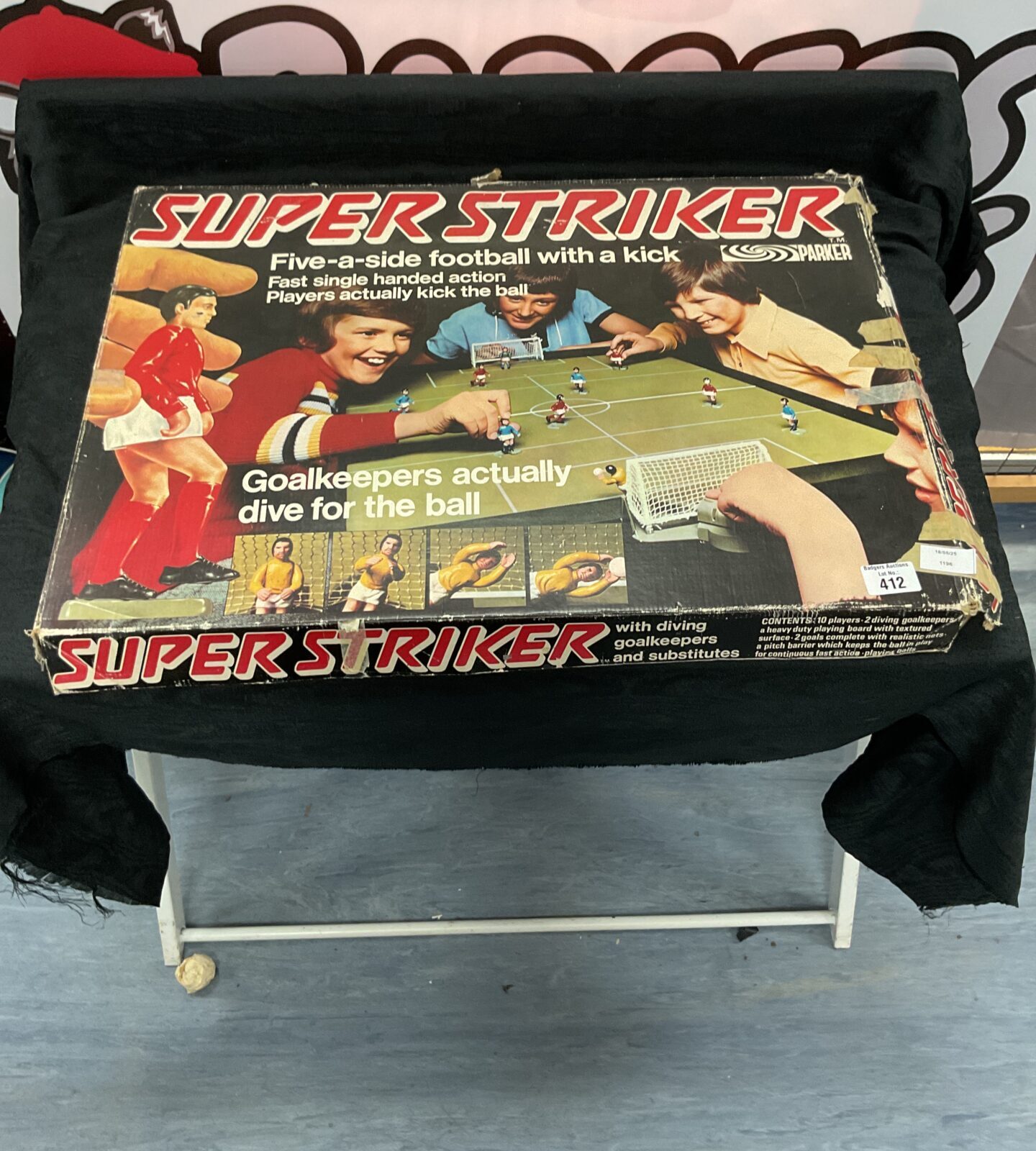 Vintage super striker football board game
