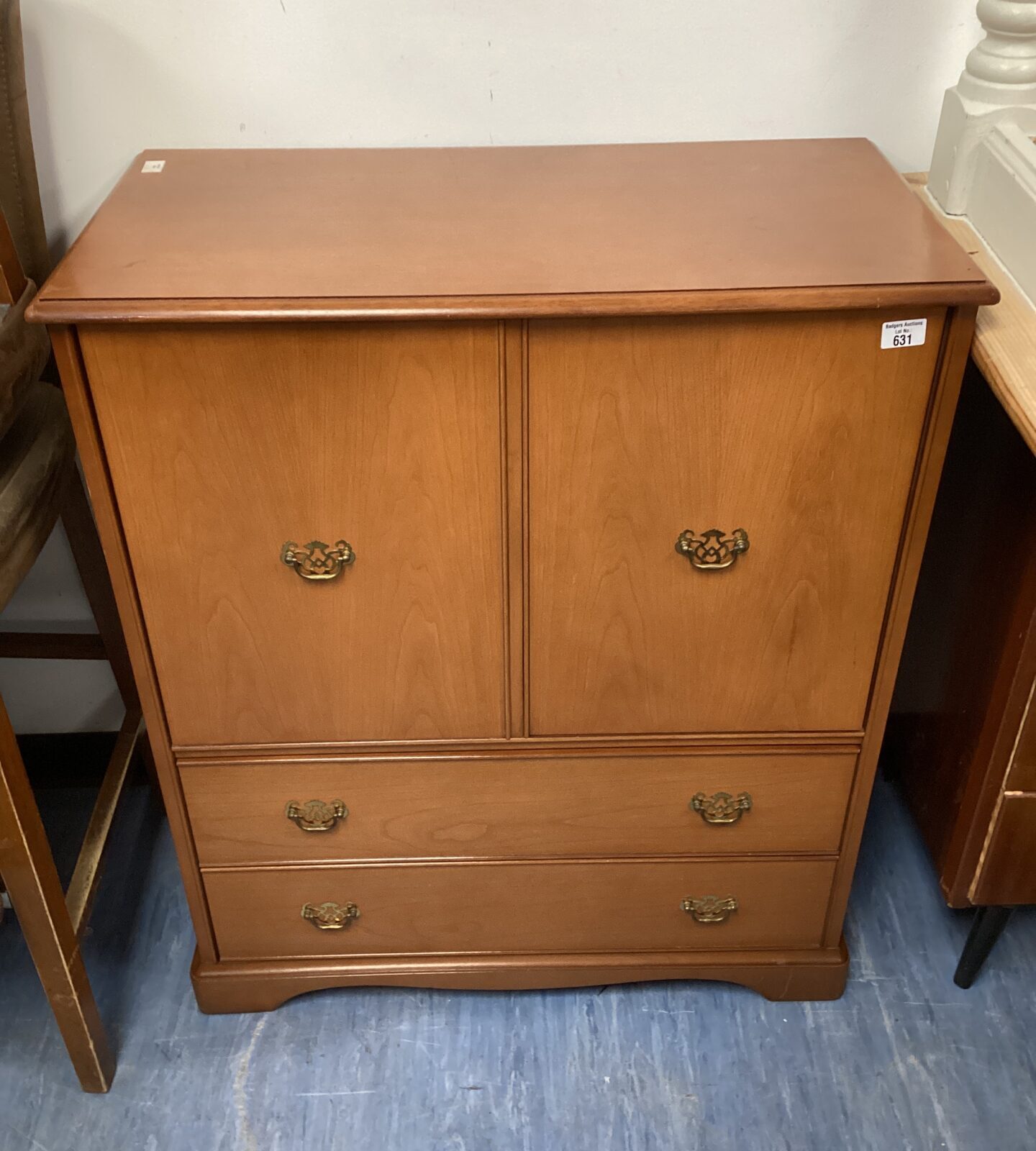 Oak media cabinet