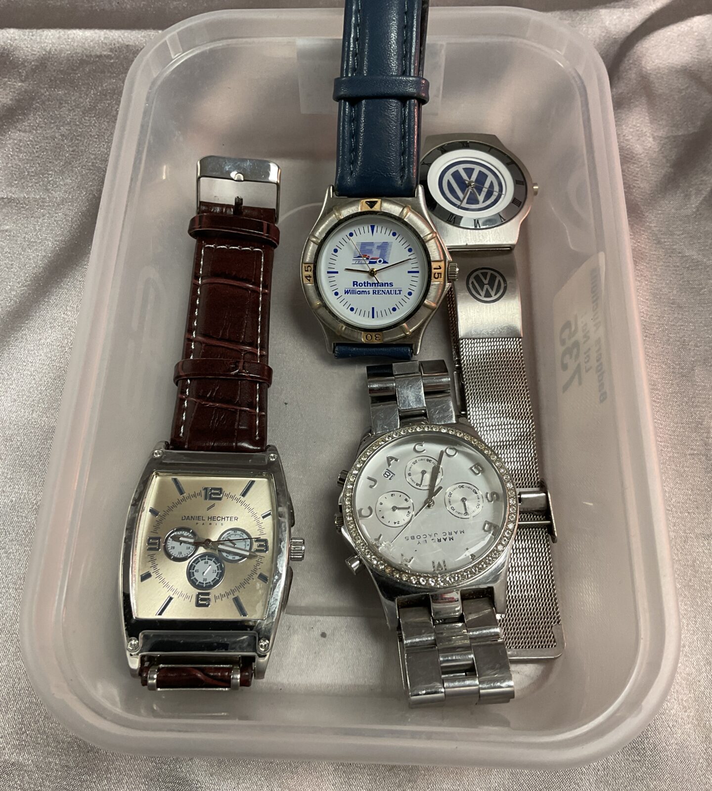Tray of four Digital wristwatches
